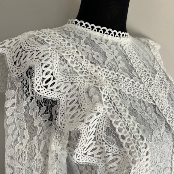 NWT Victorian All Lace Blouse Top Size Small - Picture 4 of 13